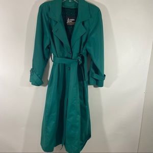 Vintage London Fog 14 Petite Blue Belt Long Coat